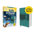 Niv, Kids' Visual Study Bible, Leathersoft, Teal, Full Color Interior, Peel/Stick Bible Tabs: Explore the Story of the Bible---People, Places, and His - Imitation Leather