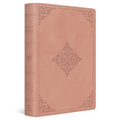 ESV Giant Print Bible, Red Letter (Trutone, Blush Rose, Fleur-De-Lis Design) - Imitation Leather
