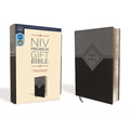 Niv, Premium Gift Bible, Leathersoft, Black/Gray, Red Letter Edition, Comfort Print - Imitation Leather