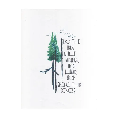 Do the Birds in the Wilderness, Not Heard, Stop Singing Their Songs? - Paperback
