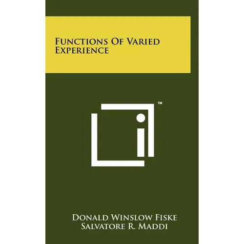 Functions of Varied Experience - Hardcover
