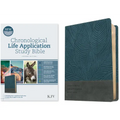 KJV Chronological Life Application Study Bible, Second Edition (Leatherlike, Palm Forest Blue) - Imitation Leather