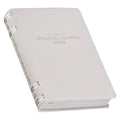 The Spiritual Growth Bible, Study Bible, NLT - New Living Translation Holy Bible, Premium Full Grain Leather, White - Leather