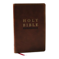 NKJV Super Giant Print New Testament, Brown Leathersoft, Red Letter, Comfort Print (Thumb Indexed) - Imitation Leather