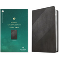 NLT Student Life Application Study Bible, Filament Enabled (Leatherlike, Charcoal Gray Striped, Red Letter) - Imitation Leather