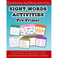 Sight Words Pre-primer vocabulary building activities: Education resources by Bounce Learning Kids - Paperback
