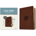 KJV Wide Margin Bible, Filament Enabled (Leatherlike, Dark Brown Medallion, Indexed, Red Letter) - Imitation Leather
