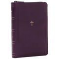 NKJV Compact Paragraph-Style Bible W/ 43,000 Cross References, Purple Leathersoft Zipper Closure, Red Letter, Comfort Print: Holy Bible, New King Jame - Imitation Leather