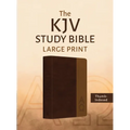 The KJV Study Bible, Large Print (Indexed) [Two-Tone Brown Alpha & Omega] - Imitation Leather