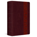 ESV Large Print Personal Size Bible, Red Letter (Trutone, Mahogany, Trellis Design) - Imitation Leather