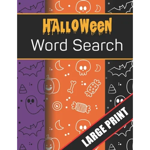 Halloween Word Search Large Print: 96 Word Search Activities for Everyone (Holiday Word Search) - Paperback