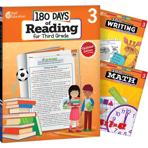 180 Days(tm) Reading, Writing and Math for Grade 3: 3-Book Set: Practice, Assess, Diagnose - Paperback