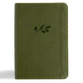 CSB Large Print Compact Reference Bible, Digital Study Edition, Olive Leathertouch - Imitation Leather