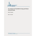An Analysis of Charitable Giving and Donor Advised Funds - Paperback