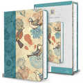 KJV Holy Bible, Large Print Medium Format, Blue with Birds Faux Leather W/ Ribbon Marker, Red Letter - Bonded Leather