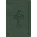 ESV Large Print Value Compact Bible (Trutone, Quiet Forest, Celtic Cross Design) - Imitation Leather
