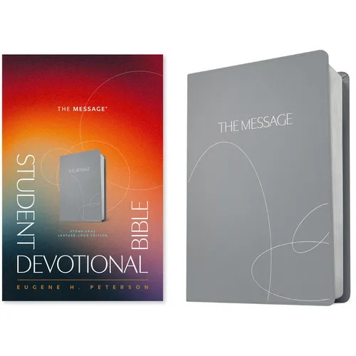 The Message Student Devotional Bible (Leather-Look, Stone Gray) - Imitation Leather