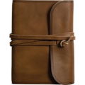 ESV Large Print Compact Bible, Red Letter (Natural Leather, Brown, Flap with Strap) - Leather