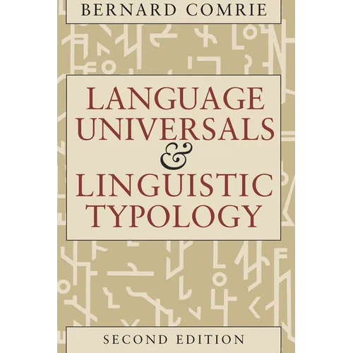 Language Universals and Linguistic Typology: Syntax and Morphology - Paperback