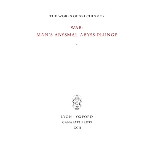 War: man's abysmal abyss-plunge - Hardcover
