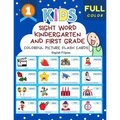 Sight Word Kindergarten and First Grade Colorful Picture Flash Cards English Filipino: Learning to read basic vocabulary card games. Improve reading c - Paperback