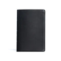 CSB Personal Size Giant Print Bible, Black Genuine Leather, Indexed - Leather
