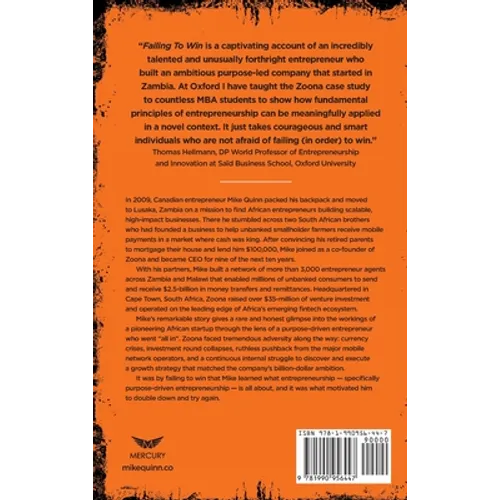 Failing To Win: Hard Earned Lessons From A Purpose-Driven Startup - Hardcover