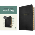 NLT Large Print Thinline Center-Column Reference Bible, Filament Enabled (Leatherlike, Black Holy Windows, Indexed, Red Letter) - Imitation Leather