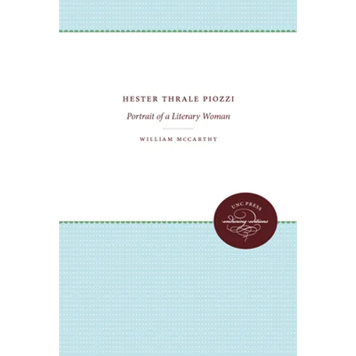 Hester Thrale Piozzi: Portrait of a Literary Woman - Paperback