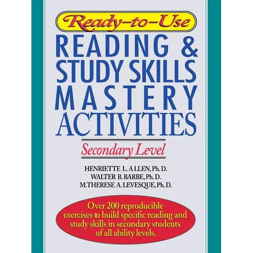 Ready-To-Use Reading & Study Skills Mastery Activities: Secondary Level - Paperback
