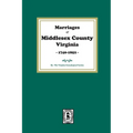 Marriages of Middlesex County, Virginia, 1740-1852 - Paperback