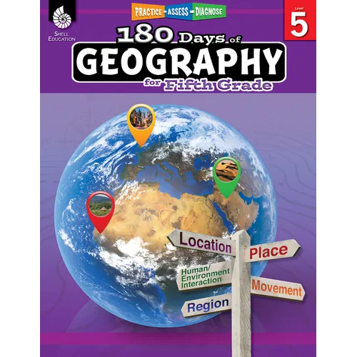 180 Days(tm) Geography for Fifth Grade: Practice, Assess, Diagnose - Paperback