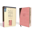 Niv, Premium Gift Bible, Leathersoft, Pink/Brown, Red Letter Edition, Comfort Print - Imitation Leather