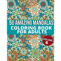 50 Amazing Mandalas Coloring Book For Adults: An Adult Coloring Book With 50 Big And Detailed Mandala Designs, High-Quality Paper, White Background, F - Paperback