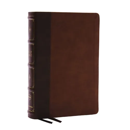 Nkjv, Large Print Thinline Reference Bible, Blue Letter, MacLaren Series, Leathersoft, Brown, Comfort Print: Holy Bible, New King James Version - Imitation Leather