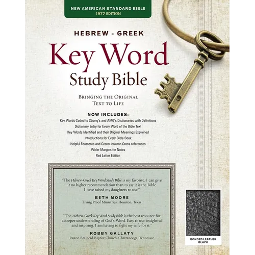 Hebrew-Greek Key Word Study Bible-NASB: Key Insights Into God's Word - Bonded Leather