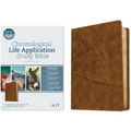 KJV Chronological Life Application Study Bible, Second Edition (Leatherlike, Heritage Oak Camel) - Imitation Leather