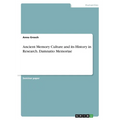 Ancient Memory Culture and its History in Research. Damnatio Memoriae - Paperback