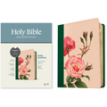 KJV Wide Margin Bible, Filament Enabled (Leatherlike, Pink Rose Garden, Red Letter) - Imitation Leather