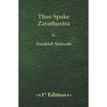 Thus Spake Zarathustra - 1st Edition - Paperback