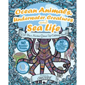 ANTI-STRESS Marine Grown Up Coloring Book: Ocean Animals, Underwater Creatures and Sea Life - Paperback