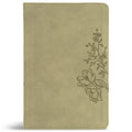 CSB Large Print Thinline Bible, Digital Study Edition, Sage Suedesoft Leathertouch - Imitation Leather