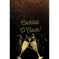 Cocktail O'Clock!: Personalized Cocktail Recipe Book to Write in With Humorous Quotes - Paperback
