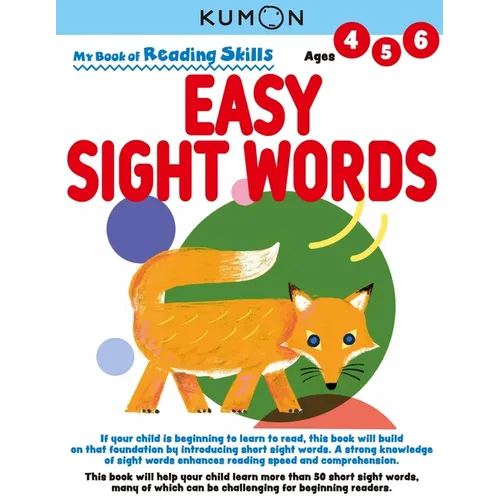 Kumon My Bk of Reading Skills: Easy Sight Words - Paperback