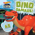 Hot Wheels City: Dino Damage!: Car Racing Storybook with 45 Stickers for Kids Ages 3 to 5 Years - Paperback
