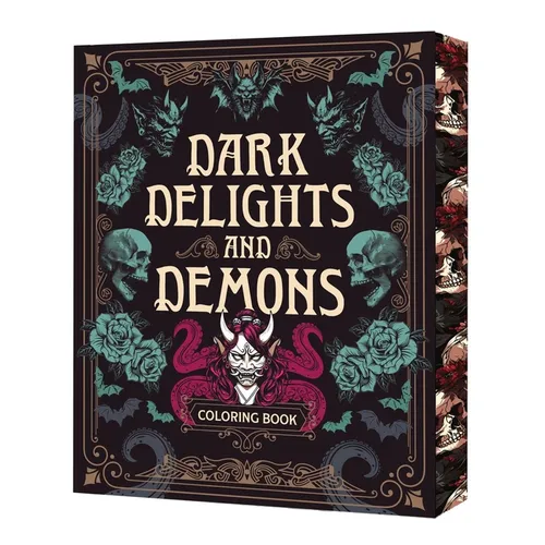 Dark Delights and Demons Coloring Book: Over 150 Macabre Masterpieces to Color with Stunning Sprayed Edges - Paperback