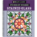 Brain Games - Sticker by Number: Stained Glass (28 Images to Sticker) - Spiral