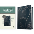 NLT Personal Size Giant Print Bible, Filament Enabled (Leatherlike, Navy Vines, Red Letter) - Imitation Leather