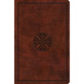 ESV Value Compact Bible (Trutone, Chestnut, Mosaic Cross Design) - Imitation Leather
