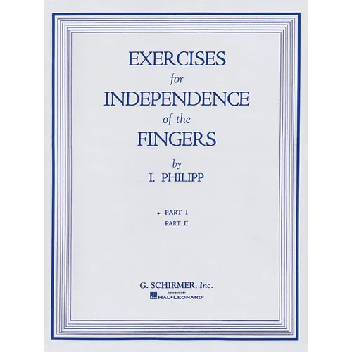 Isidor Phillip - Exercises for Independence of Fingers - Book 1: Piano Technique - Paperback